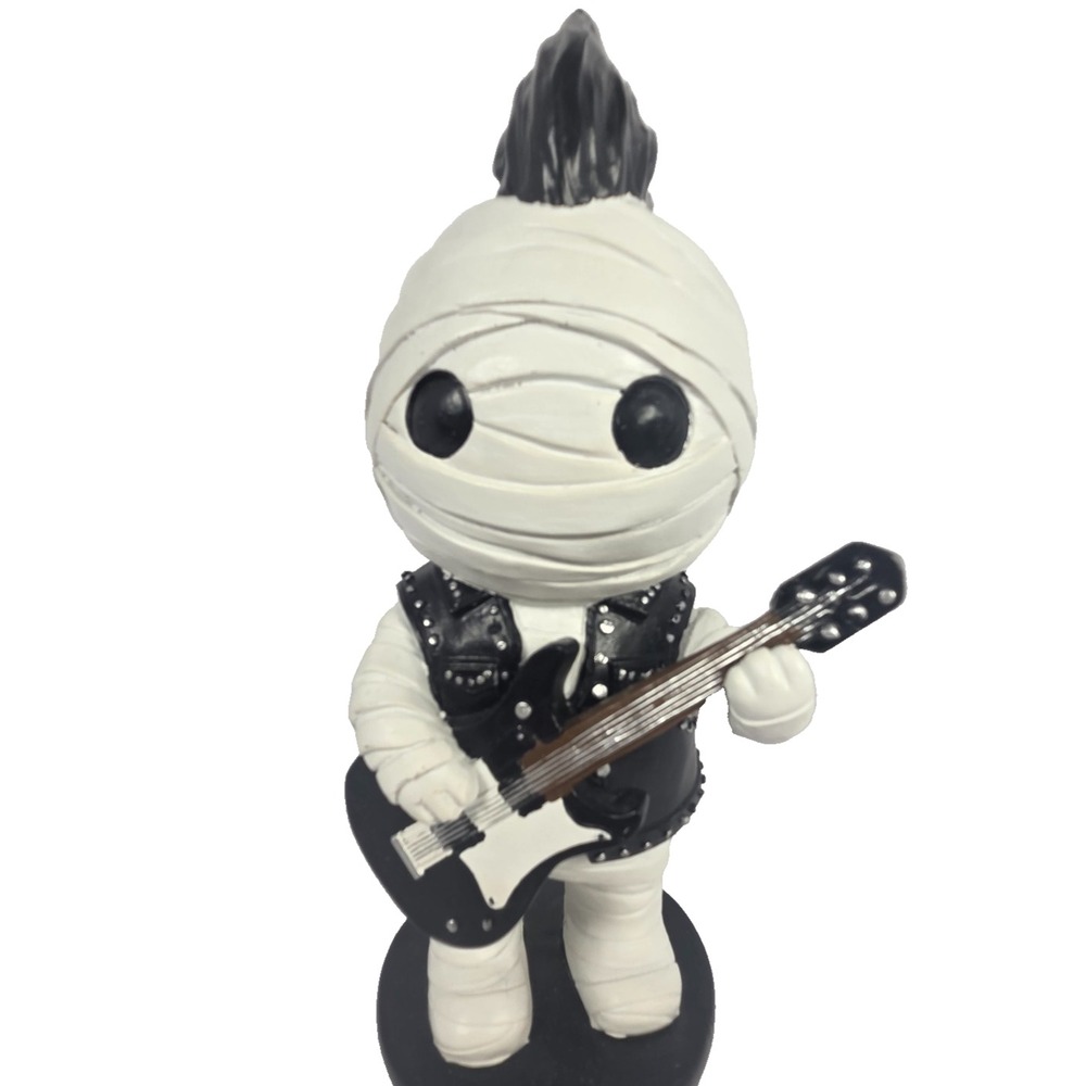 Unbranded Mummy Figurine Adults Small Black New Punk Rock Guitar Halloween Decor
